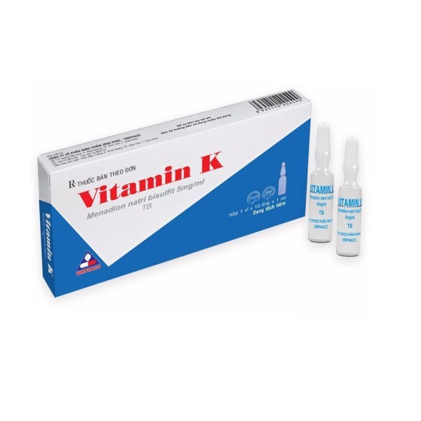 Vitamin K menadion natri bisulfit 5mg/ml tiêm Vĩnh Phúc (H/10o/1ml) Date 01/2025