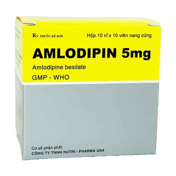 Amlodipin 5mg viên nang Vidipha (H/100v)