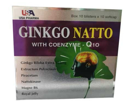 Ginkgo Natto 120mg Coenzym Q10 MediUsa (H/100v) (Tím)