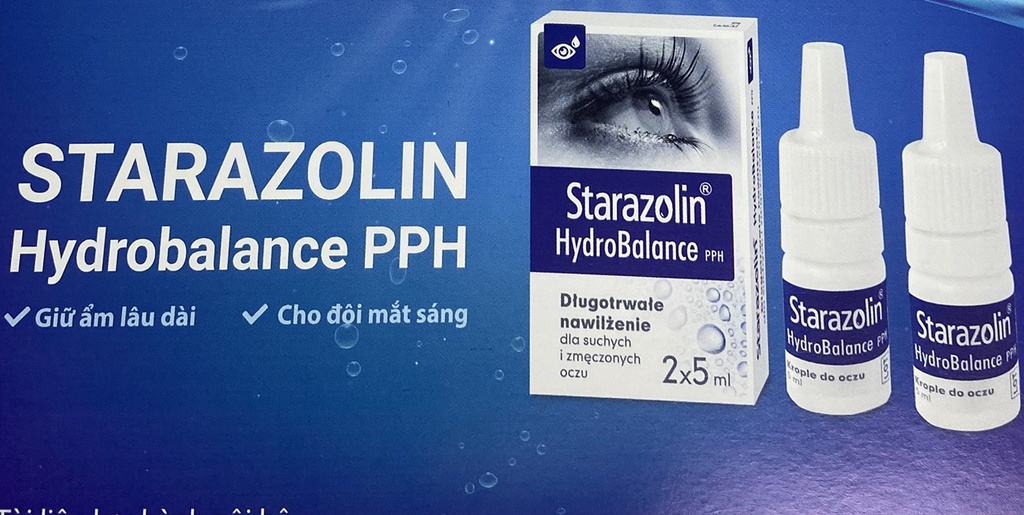 Starazolin 5ml Nước Mắt Nhân Tạo Ba Lan (H/2lọ/5ml) 