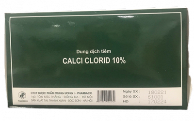 Calci Clorid 10% 500mg/5ml tiêm TW1 Phabaco (H/50o/5ml)