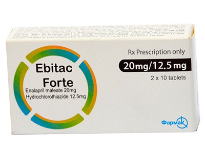 Ebitac Forte 20mg/12.5mg Farmak (H/20v) Date 01/2026