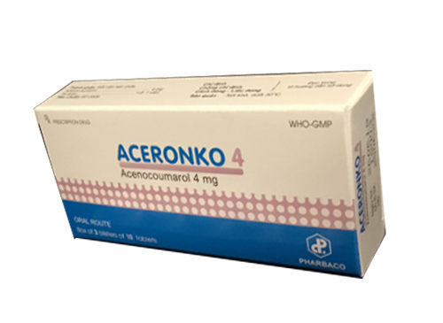  Aceronko 4 Acenocoumarol 4mg TW1 Pharbaco (H/30v)