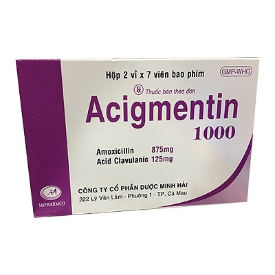  Acigmentin 1g Minh Hải (H/14v)
