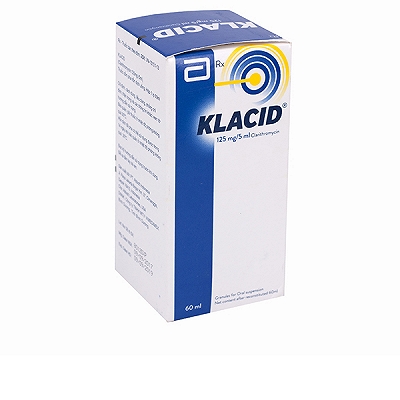 Klacid clarithromycin 125mg/5ml Abbott (Lọ/60ml) date 10/2027