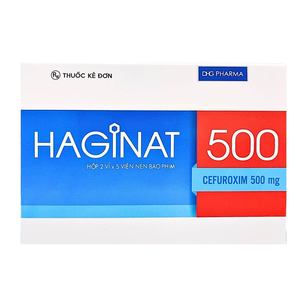 Haginat Cefuroxim 500mg DHG Hậu Giang (H/10v)