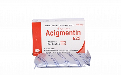  Acigmentin 625mg Minh Hải (H/14v) Date 10/2025