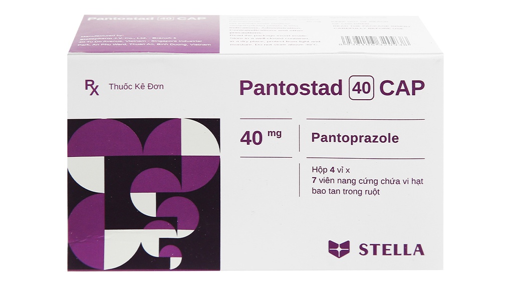 Pantostad 40 CAP Pantoprazole 40mg Viên Nang Stella (H/28v)