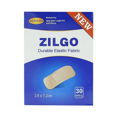 Băng Cá Nhân Bản Lớn Zilgo 3.8 x7.2cm (H/30 miếng)