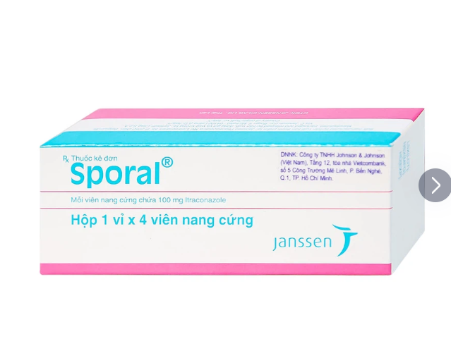  Sporal Itraconazol 100mg Janssen (H/4v)