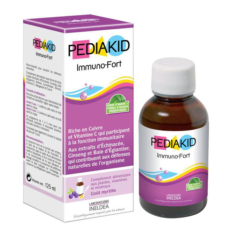 Pediakid Imuno Fort tăng cường miễn dịch Pháp (Lọ/125ml) Date 03/2026