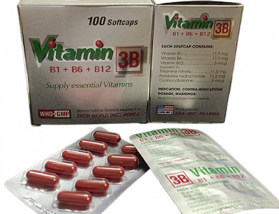 Vitamin 3B B1 B6 B12 NIC (H/100v) date 2/2025