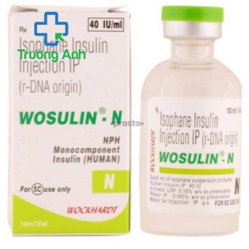 Wosulin N Isophane Insulin 40IU/ml tiêm Ấn Độ (Lọ/10ml)