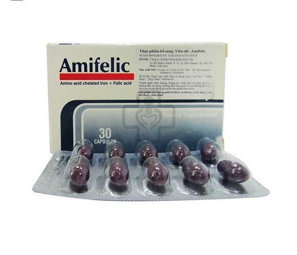 Amifelic bổ sung sắt Amino acid Clombia (H/30v)