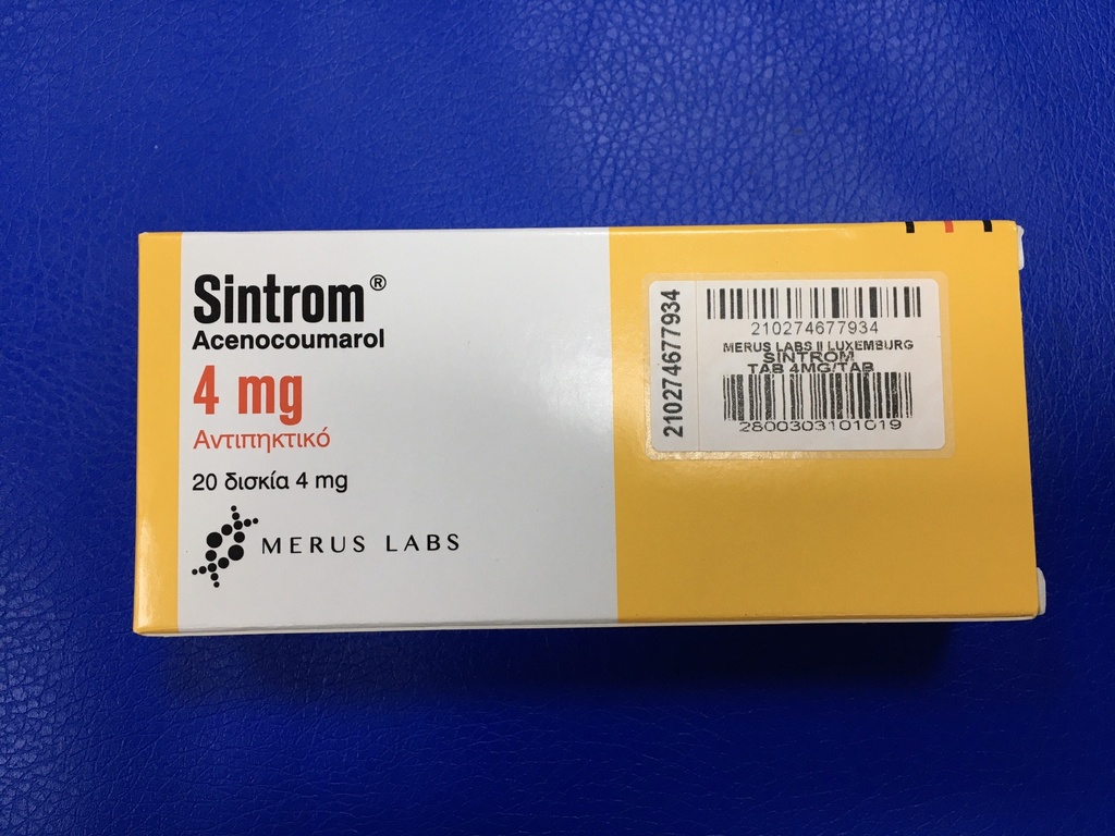 Sintrom Acenocoumarol 4mg Merus labs (H/20v)