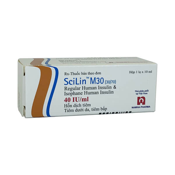 Thuốc tiêm Scilin M30 40IU/ml Ba Lan (Lọ/10ml) Date 11/2025