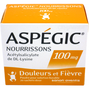 Aspegic acetylsalicylate 100mg Sanofi (H/20gói) date 10/2025