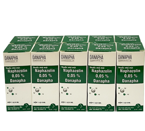 Naphazolin 0.05% nhỏ mũi Đà Nẵng (Cọc/10lọ/5ml)