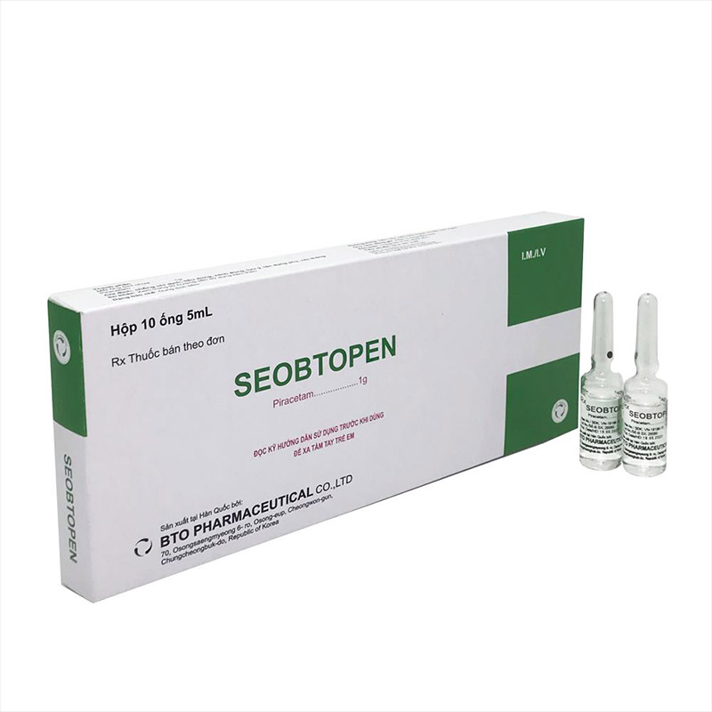 Seoba Piracetam 1g/5ml tiêm BTO Hàn Quốc (H/10o/5ml)
