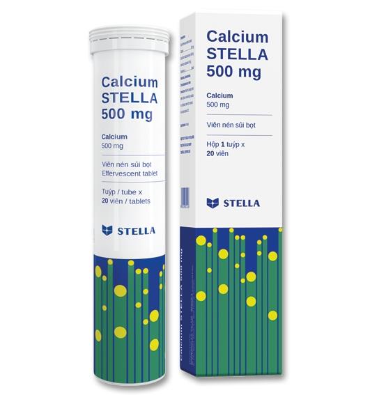 Calcium 500mg Stella (Tuýp/20v)