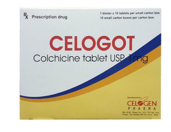 Celogot Colchicin 1mg Celogen Pharma Ấn Độ (H/10hộp nhỏ/10v)