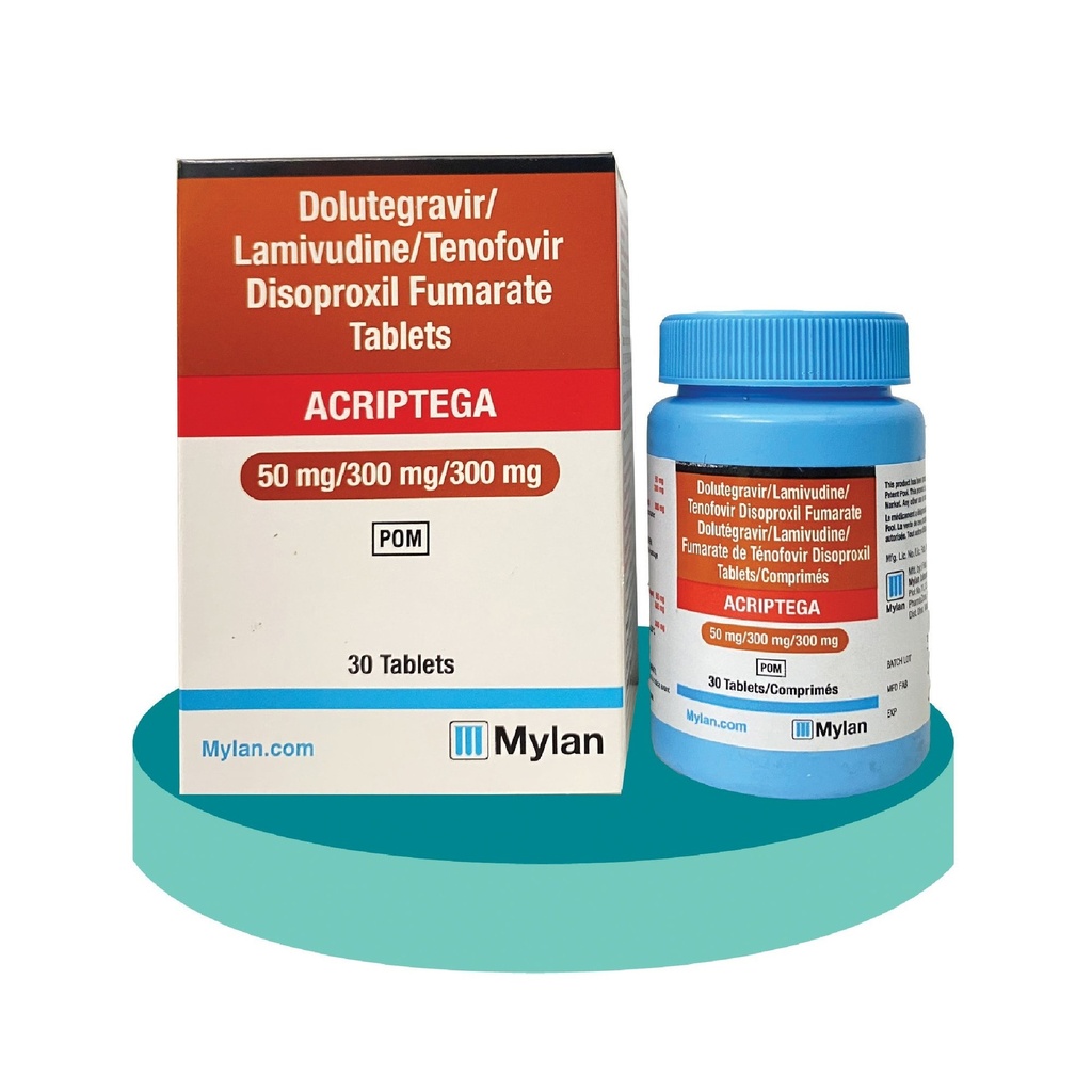 Acriptega 50mg/300mg/300mg My lan (Lọ/30v) 