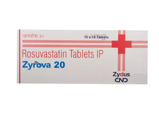 Zyrova Rosuvastatin 20mg Ấn Độ (H/100v)