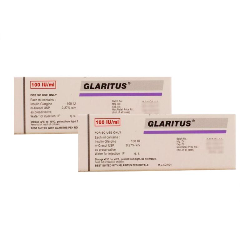 Glaritus Insulin glargine 100IU/ml Ấn Độ (H/1o/3ml) Date 05/2027
