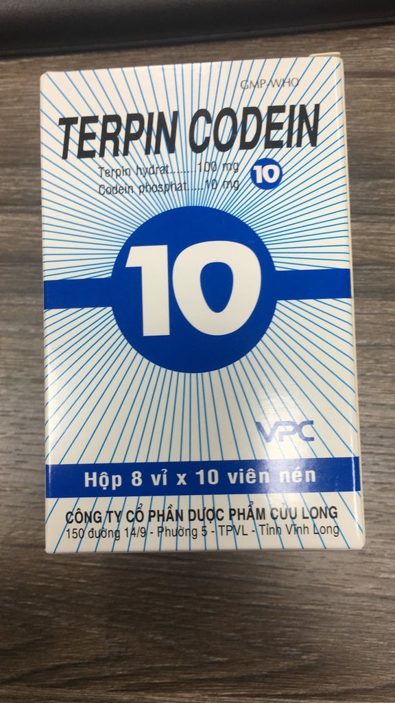 Terpin Codein 10 Cửu Long (H/80v)
