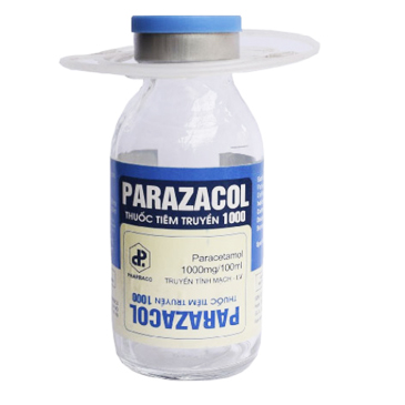 Parazacol Paracetamol 1000/100ml truyền TW1 Pharbaco (Lọ/100ml)