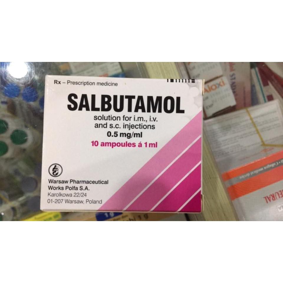 Salbutamol tiêm 0.5mg/ml Ba Lan (H/10o)