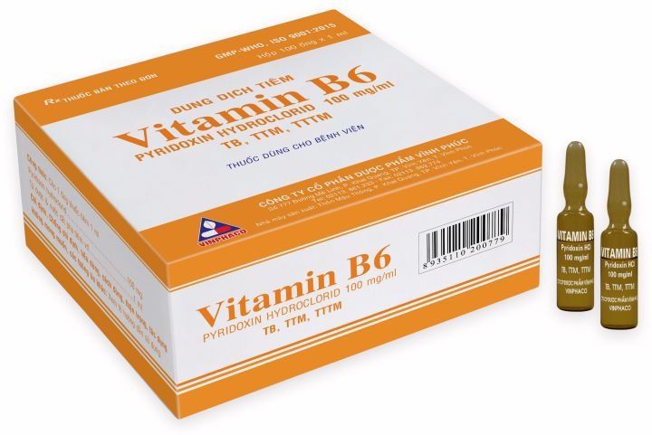  Vitamin B6 Pyridoxin Hydroclorid 100mg/ml tiêm Vĩnh Phúc (Hộp/100 ống)