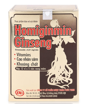 Homiginmin Ginseng Phúc Vinh (Hộp/60 viên) ( Homtamin nội)