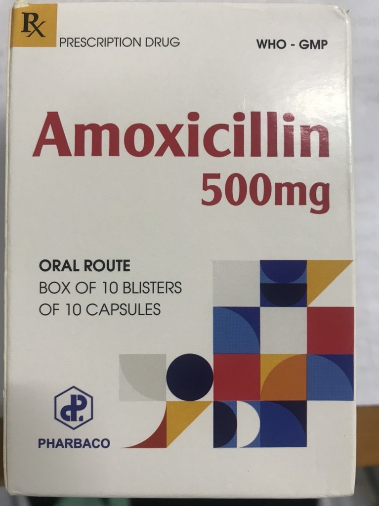 Amoxicillin 500mg TW1 Pharbaco (H/100v)