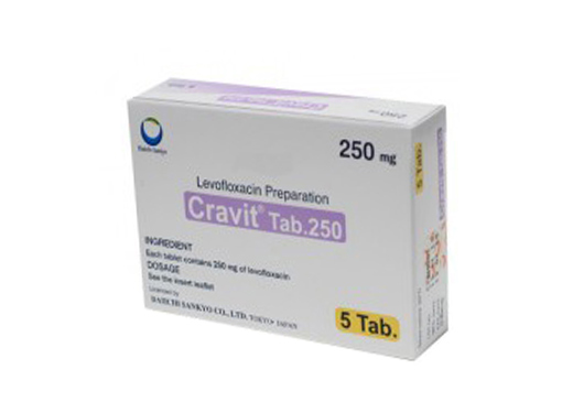 Cravit Tab 250 Levofloxacin 250mg Thái Lan (H/5v)