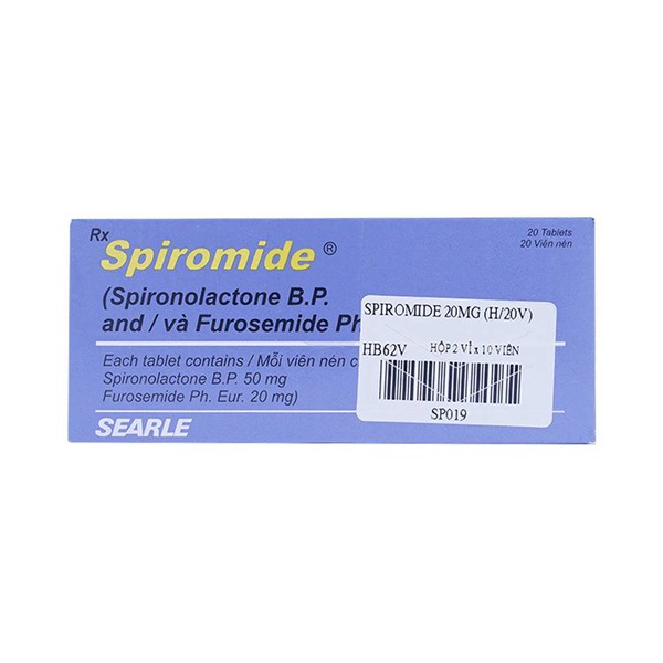 Spiromide 50mg/20mg Pakistan (H/20v) Date 08/2026