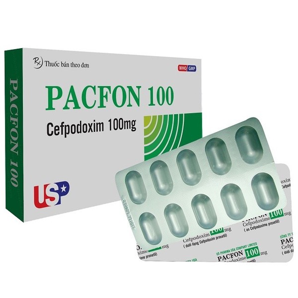 Pacfon cefpodoxim 100mg USP (H/10v)