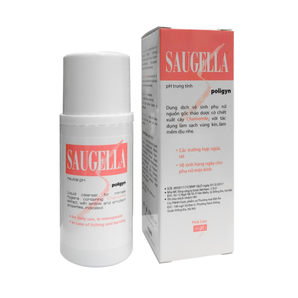 Saugella Poligyn dung dịch vệ sinh phụ nữ màu Hồng Italy (Lọ/100ml)  date 09/2025