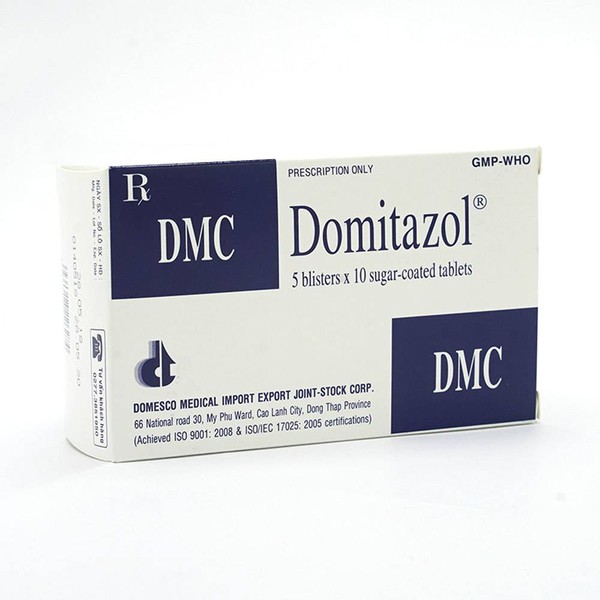 Domitazol Thuốc Lợi Tiểu DMC Đồng Tháp (H/50v) date 01/2026