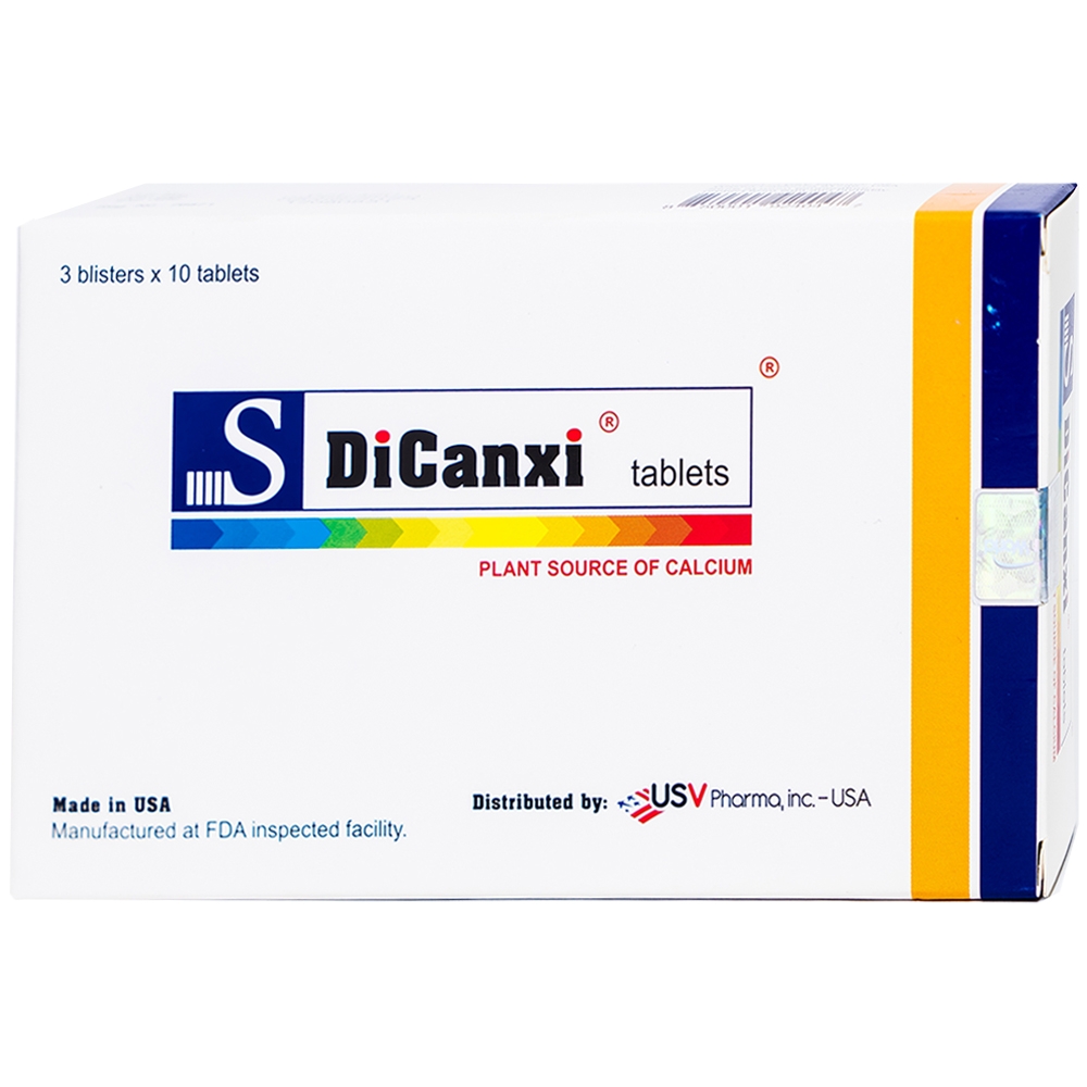 S Dicanxi Bổ Sung Canxi Mỹ (H/30v) Date 06/2025