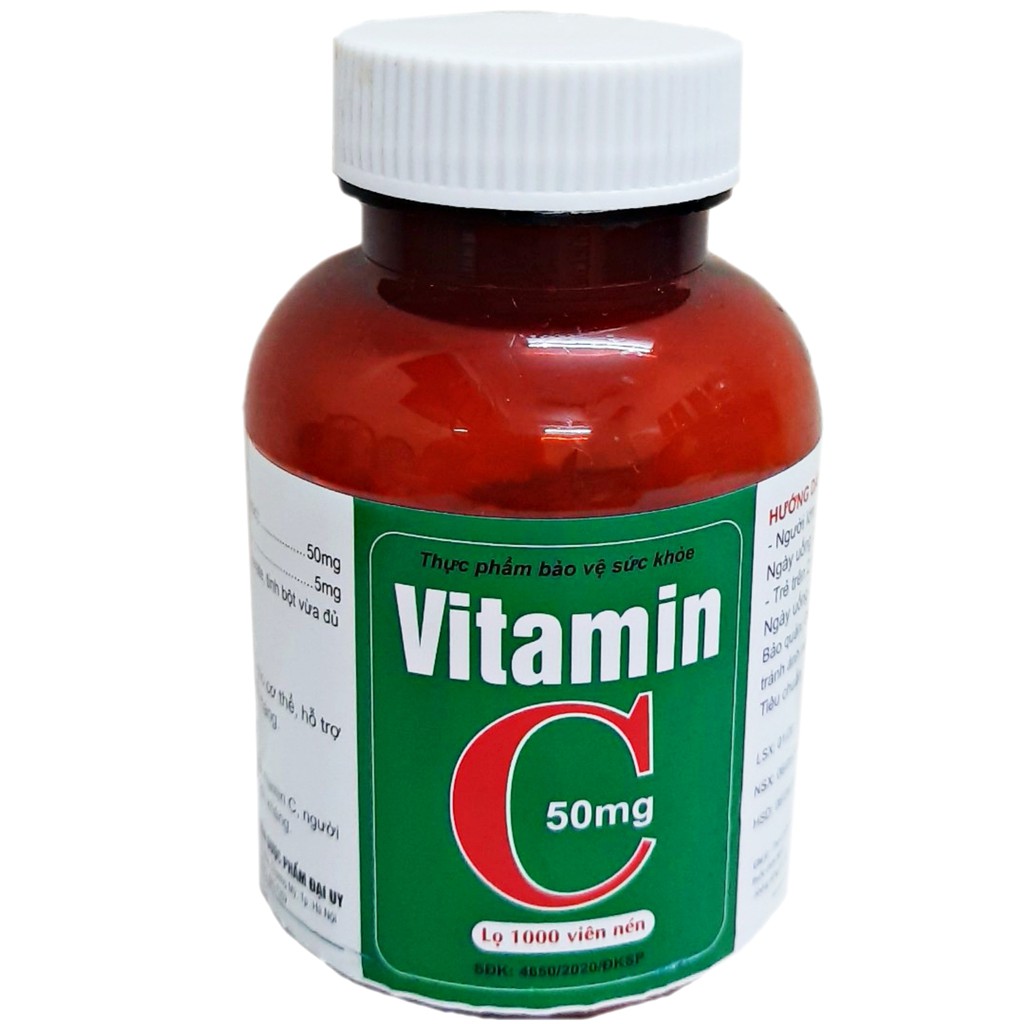 Vitamin C 50mg Đại Uy (Lọ/1000 viên)