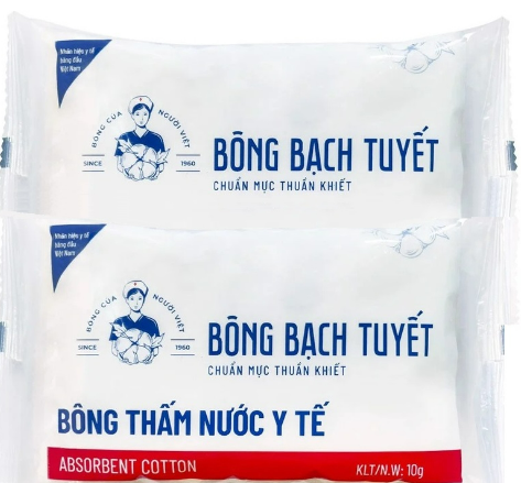 Bông 10g Bạch Tuyết (Bịch/25gói/10g)