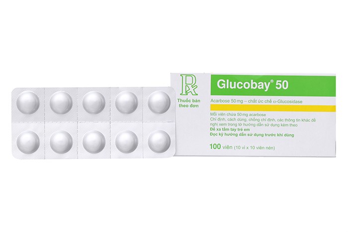 Glucobay Acarbose 50mg Bayer (H/100 viên) date 11/2024