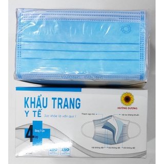 Khẩu Trang Y Tế Hướng Dương 4 Lớp Xanh (H/50c)