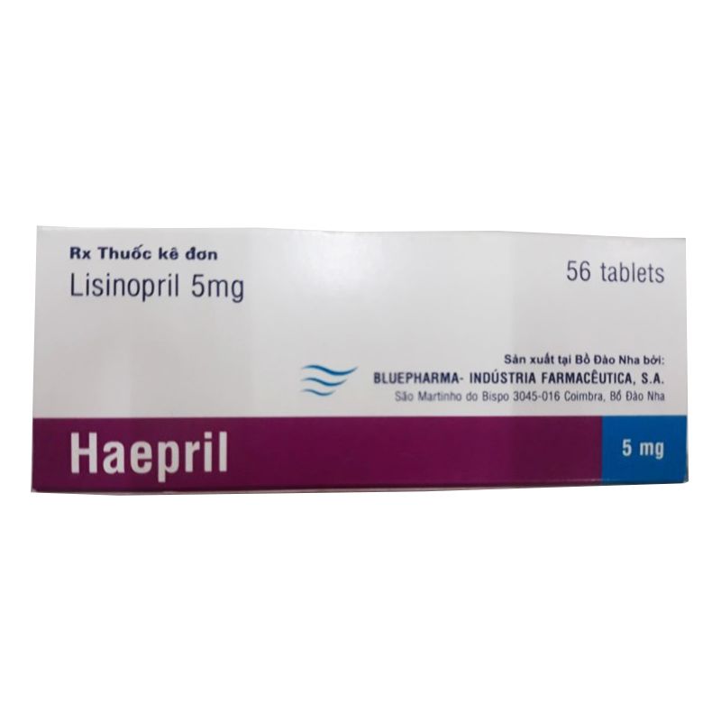 Haepril Lisinopril 5mg Bluepharma Bồ Đào Nha (H/56v)