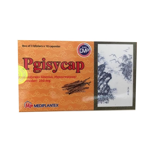 Pgisycap Đông trùng hạ thảo 250mg Mediplantex (H/30v)