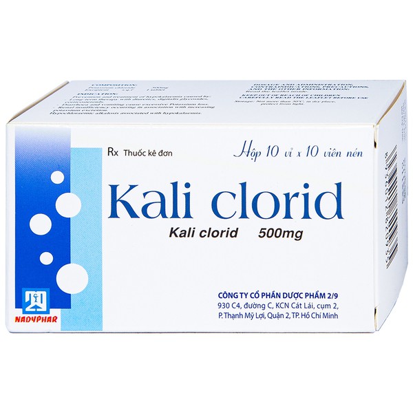 Kali Clorid 500mg Nadyphar (H/100v)