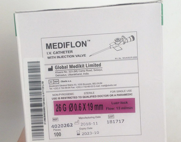 Kim luồn tĩnh mạch Mediflon 26G Ấn Độ (H/100cái)