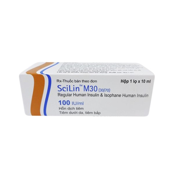 Scilin M30 100IU/ml Isuline Human Ba Lan (Lọ/10ml) Date 07/2026