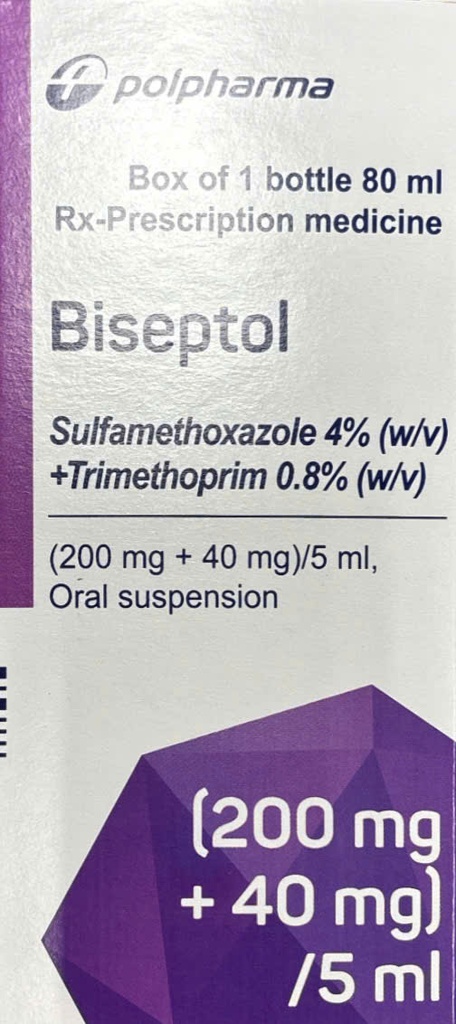 Biseptol Sulfamethoxazol 200mg siro Ba Lan (Lọ/80ml) 